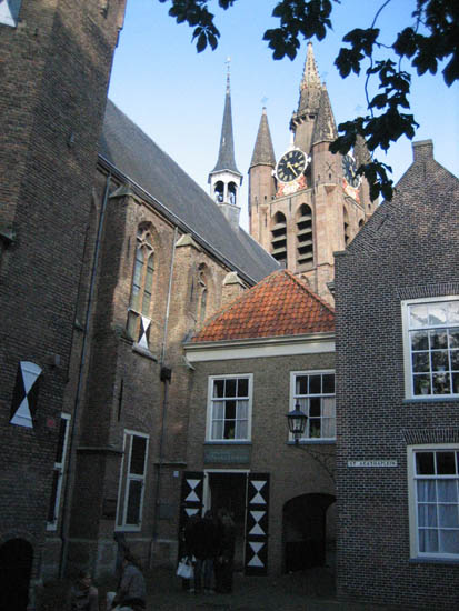 Delft homes and church