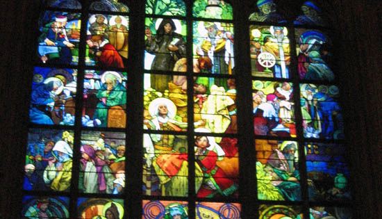 Prague Mucha window 1