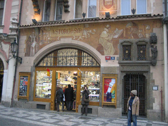 Prague painted facade
